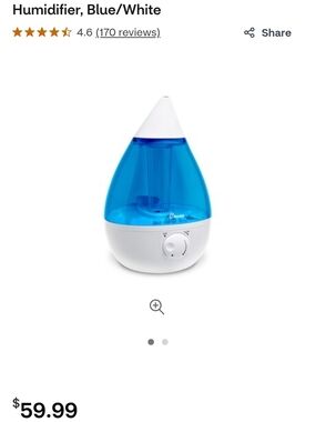 Blue and White Drop-Style Humidifier